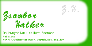 zsombor walker business card